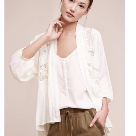 {Anthro} By Elevenses Lace Kimono - Picture 3 of 5